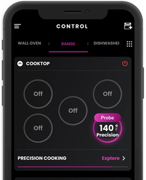 Temperature control in SmartHQ app